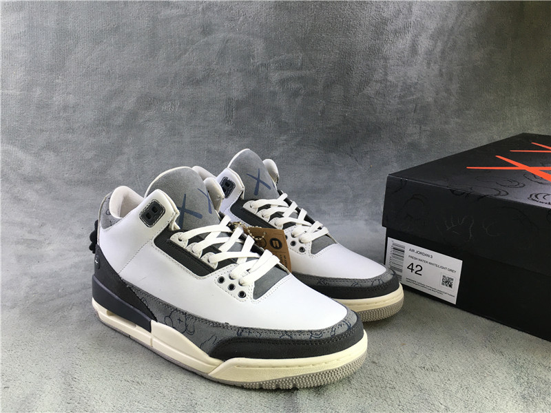 Original KAWS x Air Jordan 3 Grey Shoes
